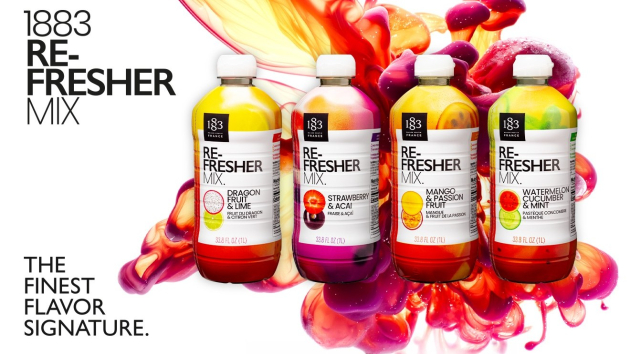 1883 bringt 'Refresher Mix' als neue Getränkekategorie auf den Markt -